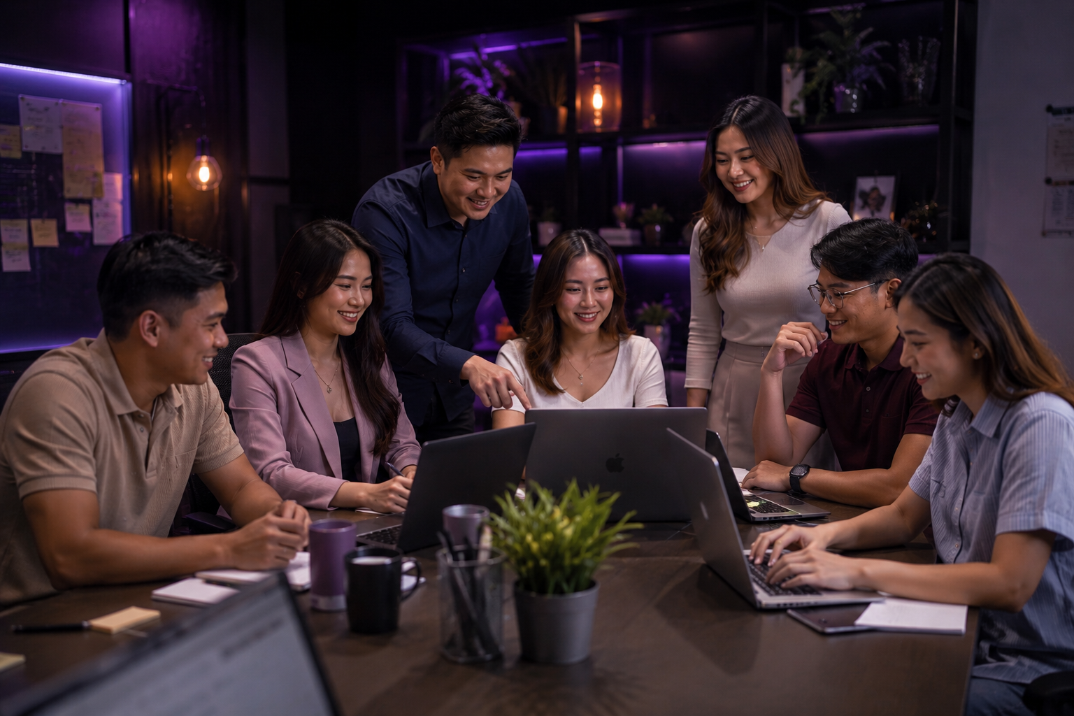 The Virtual Velocity team collaborating